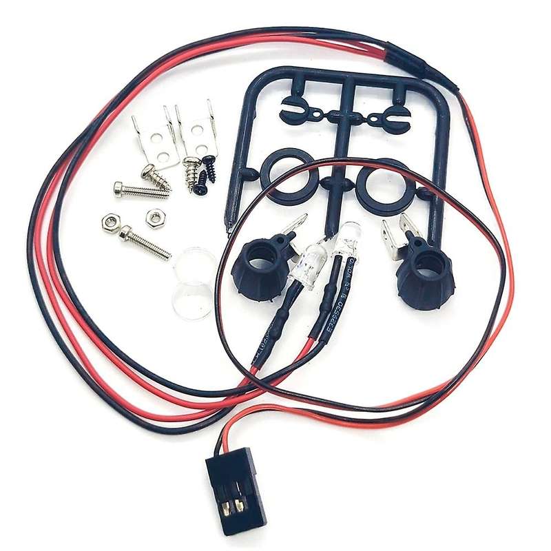 1Set RC Car Roof Light Luggage Rack LED Spotlight Kit for SCX24 1/24 1/12 1/16 RC Car Accessories Ro