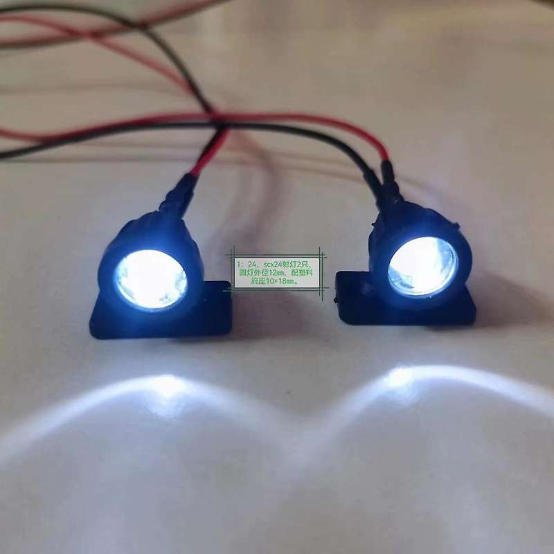 1Set RC Car Roof Light Luggage Rack LED Spotlight Plastic Base for SCX24 1/24 1/12 1/16 RC Car Acces