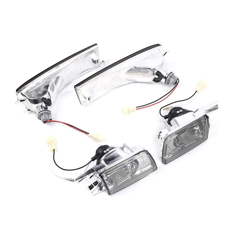 1set Smoked Front Bumper Fog Lights+turn Signal Lamps for Golf Mk3 1993-1998 1hm941778 1hm941777 1hm