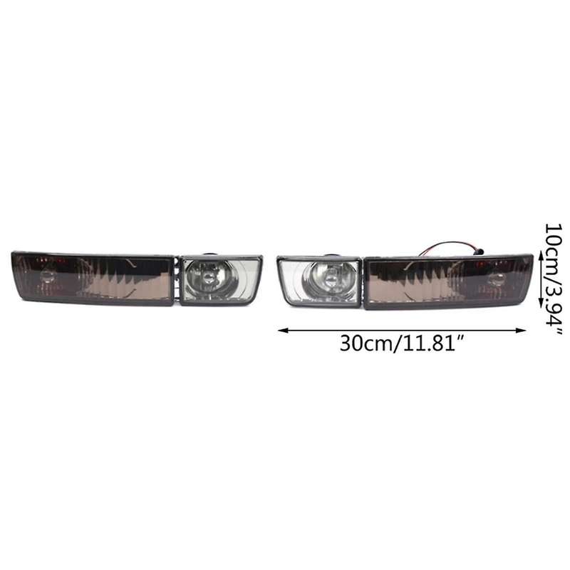 1set Smoked Front Bumper Fog Lights+turn Signal Lamps for Golf Mk3 1993-1998 1hm941778 1hm941777 1hm