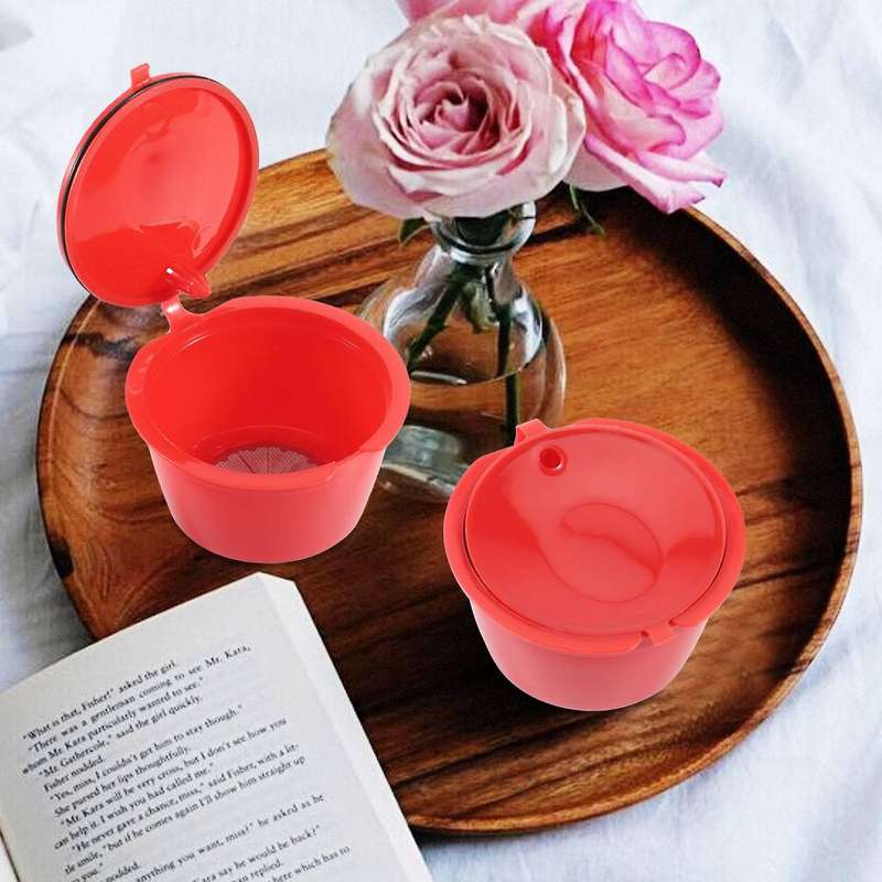 1Set Refillable Coffee Capsules Pods Reusable Coffee Filter Plastic with Spoon Brush High Quality R