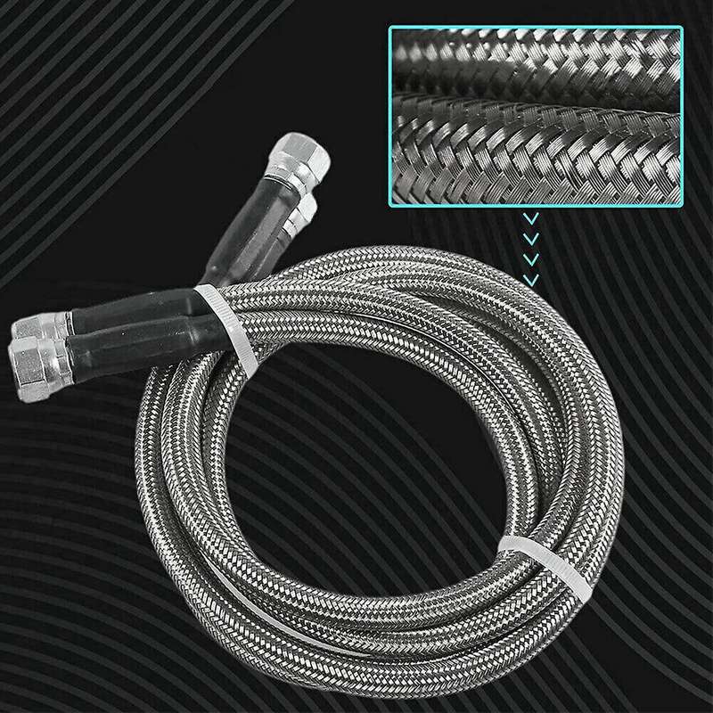 1set Transmission Cooler Hose Lines -braided 52 Inch Length for Th350 700r4 Th400 4l60e 4l80e Gearb