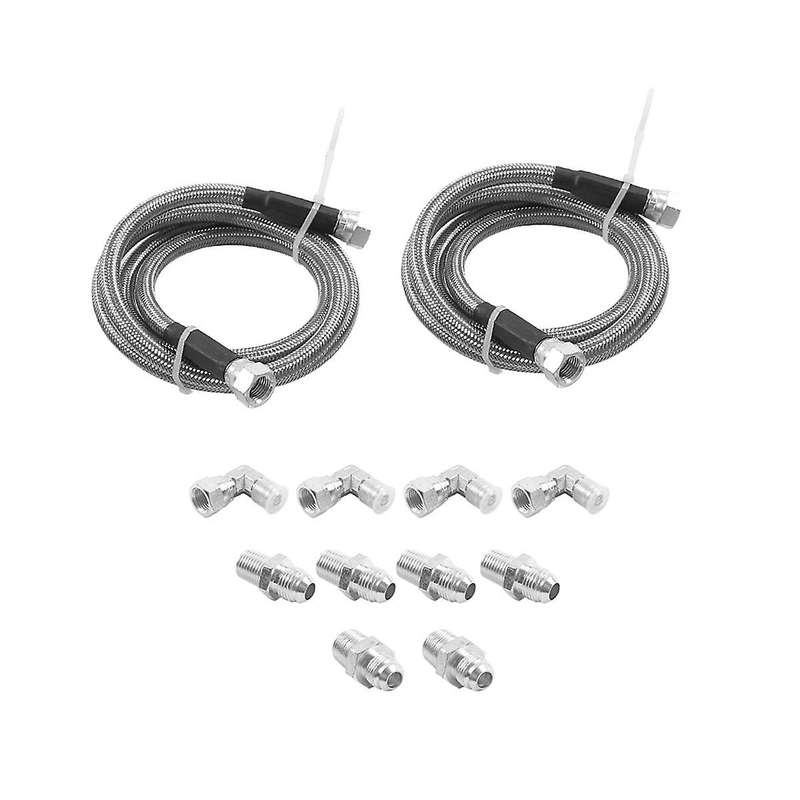 1set Transmission Cooler Hose Lines -braided 52 Inch Length for Th350 700r4 Th400 4l60e 4l80e Gearb