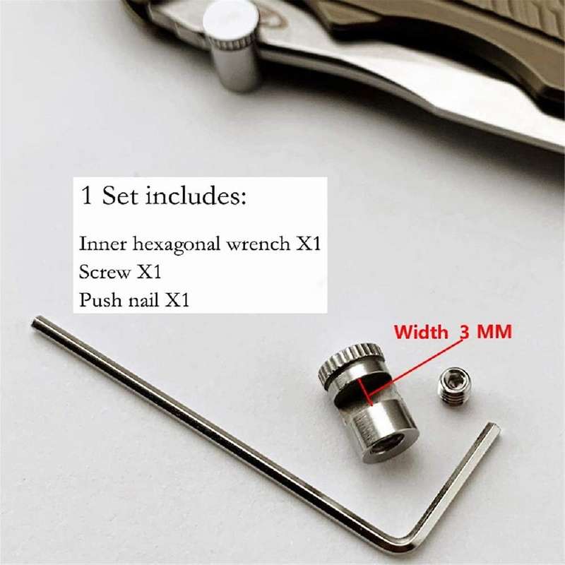 1Set Thumb Stud Replacement for Buck 110 Knife with Hex Wrench