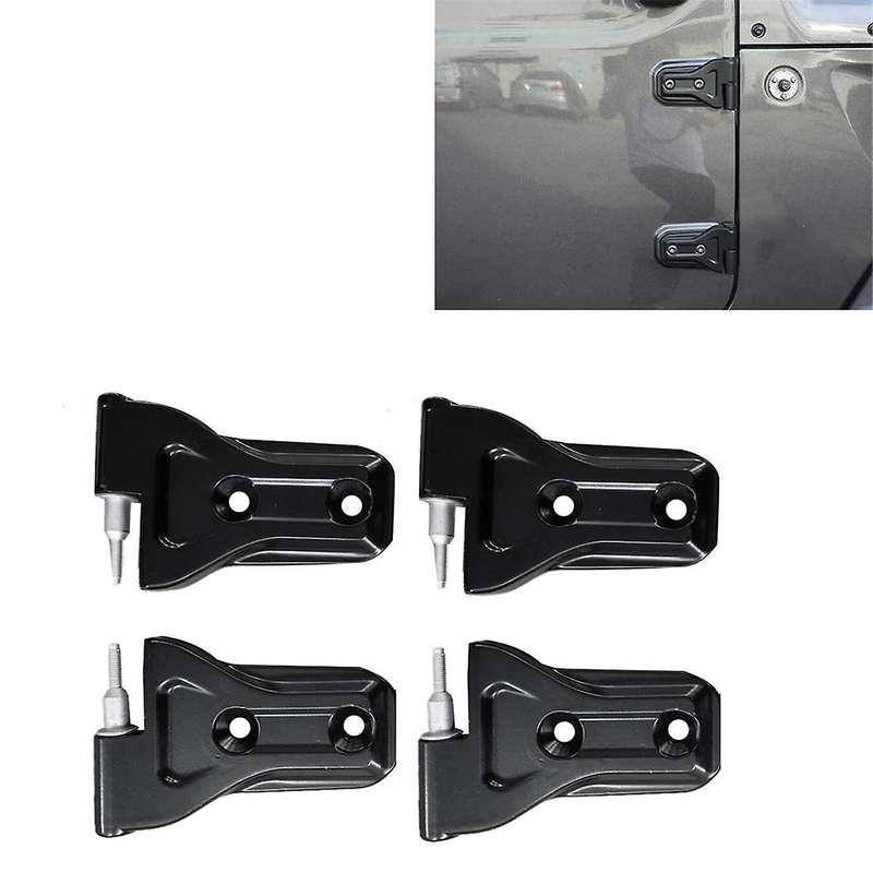 1set/4pcs Car Body Door Hinge Kit for Wrangler Jl 2dr 2018+ Side Door Hinges Cover Trim Long Top and