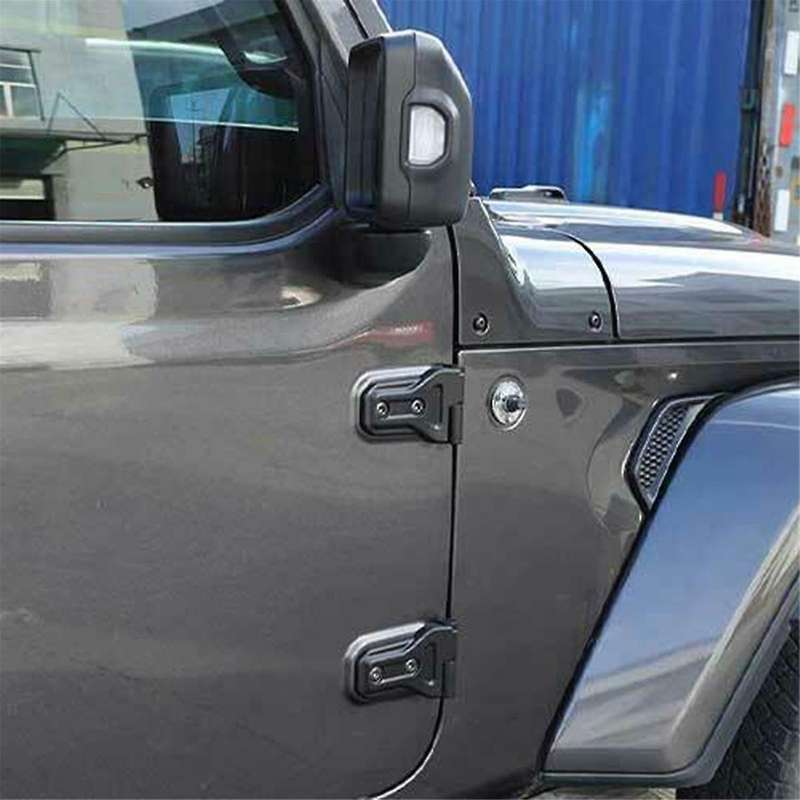 1set/4pcs Car Body Door Hinge Kit for Wrangler Jl 2dr 2018+ Side Door Hinges Cover Trim Long Top and