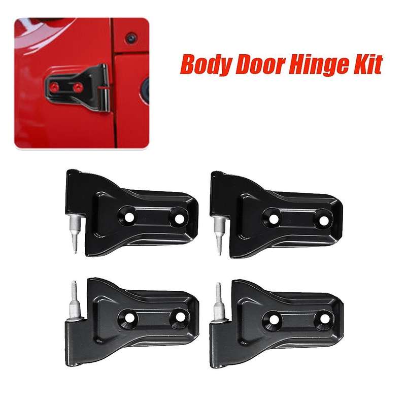 1set/4pcs Car Body Door Hinge Kit for Wrangler Jl 2dr 2018+ Side Door Hinges Cover Trim Long Top and