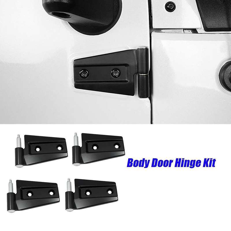 1set/4pcs Car Door Hinge Kit for Wrangler Jk 2dr 2007-2018 Body Door Side Hinges Cover Trim
