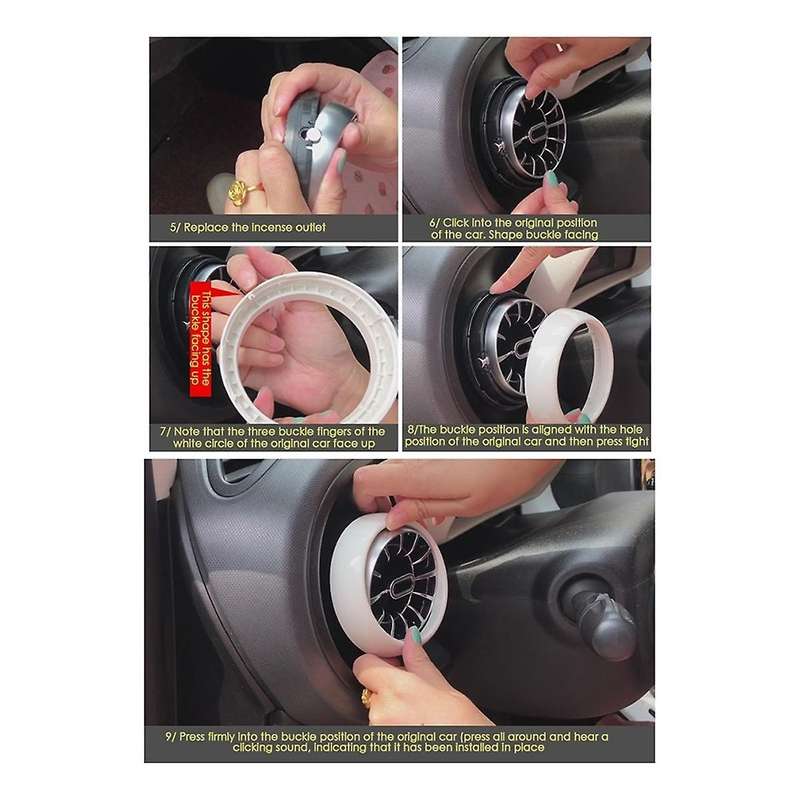 1Set/4pcs Car Vortex Air Conditioner Air Outlet Modification Parts for Smart 453 Fortwo