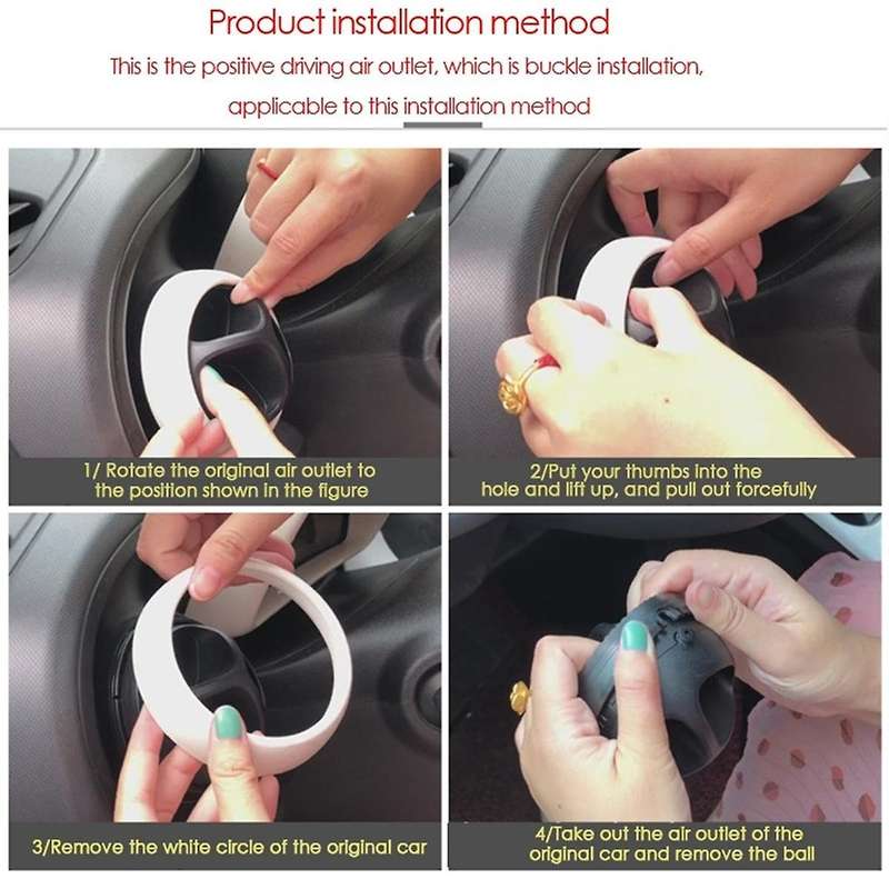 1Set/4pcs Car Vortex Air Conditioner Air Outlet Modification Parts for Smart 453 Fortwo