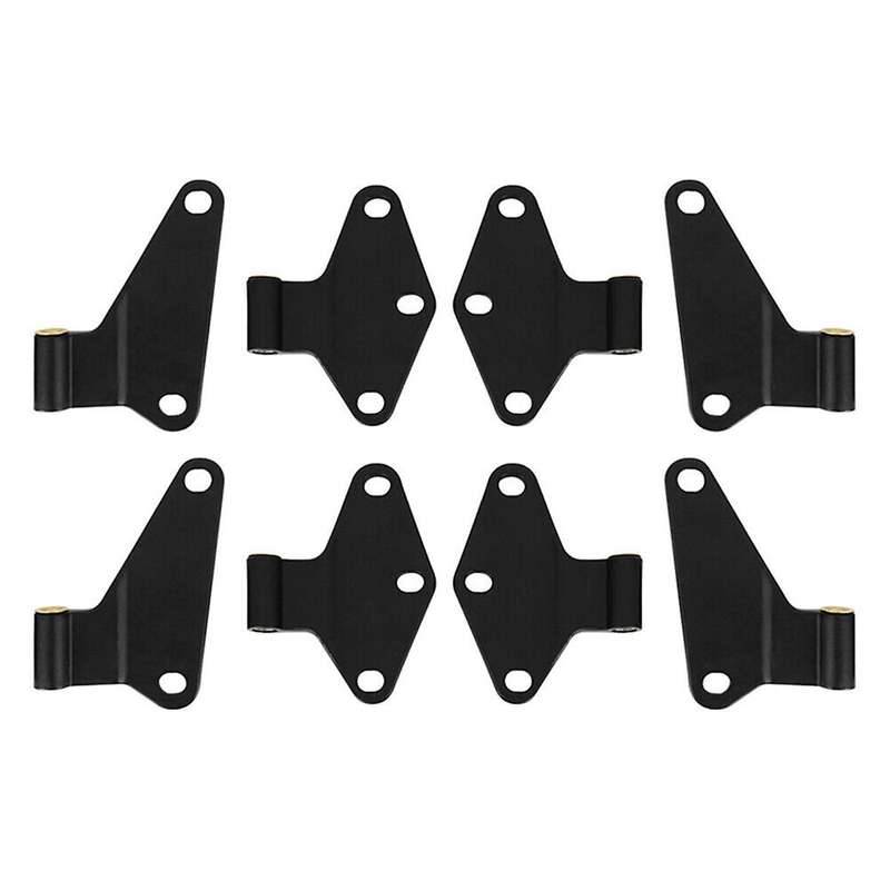 1set/8pcs Car Body Door Hinge Kit Replacement for Jk 2007-2018 Front Rear Side Hinges Cover Trim