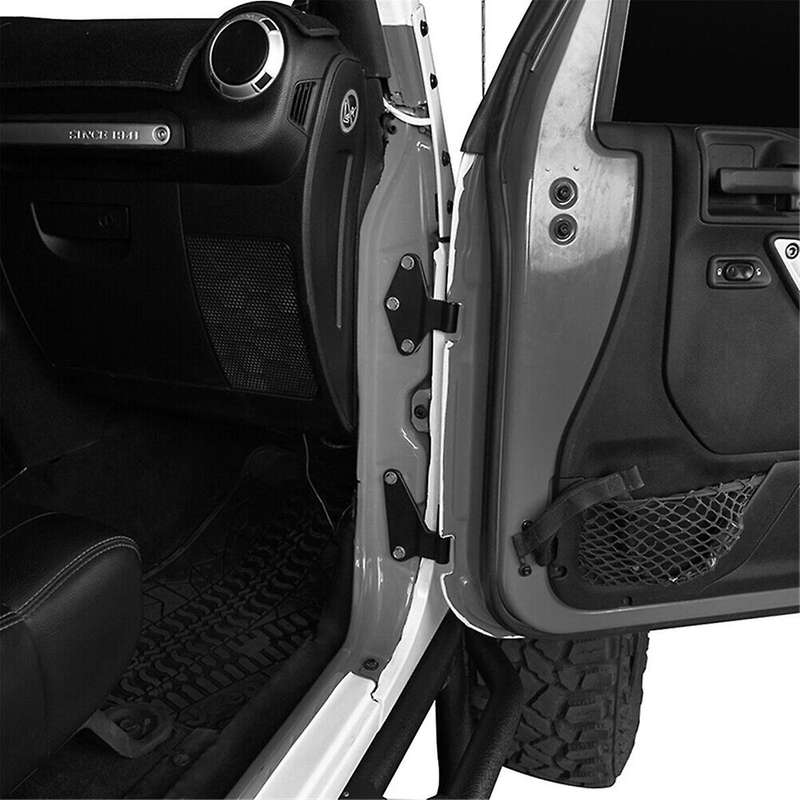 1set/8pcs Car Body Door Hinge Kit Replacement for Jk 2007-2018 Front Rear Side Hinges Cover Trim