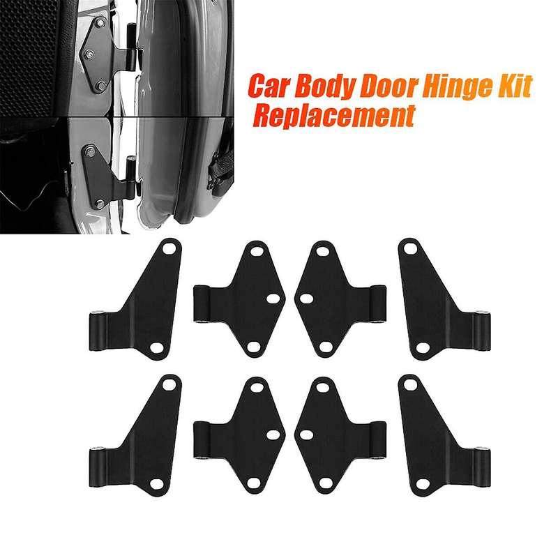 1Set/8Pcs Car Body Door Hinge Kit Replacement for Wrangler JK 2007-2018 FrOnt Rear Side Hinges CoVE