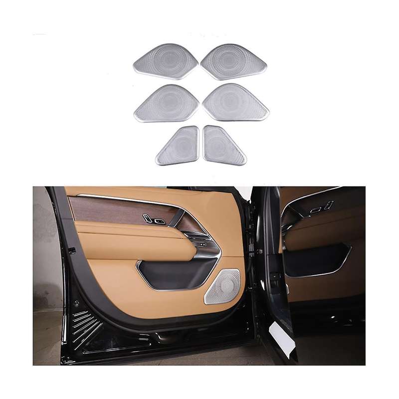 1Set/6Pcs Door Loudspeaker Sound Pad Horn Mesh Cover Trim for Range 2023 Car Interior Speaker Frame