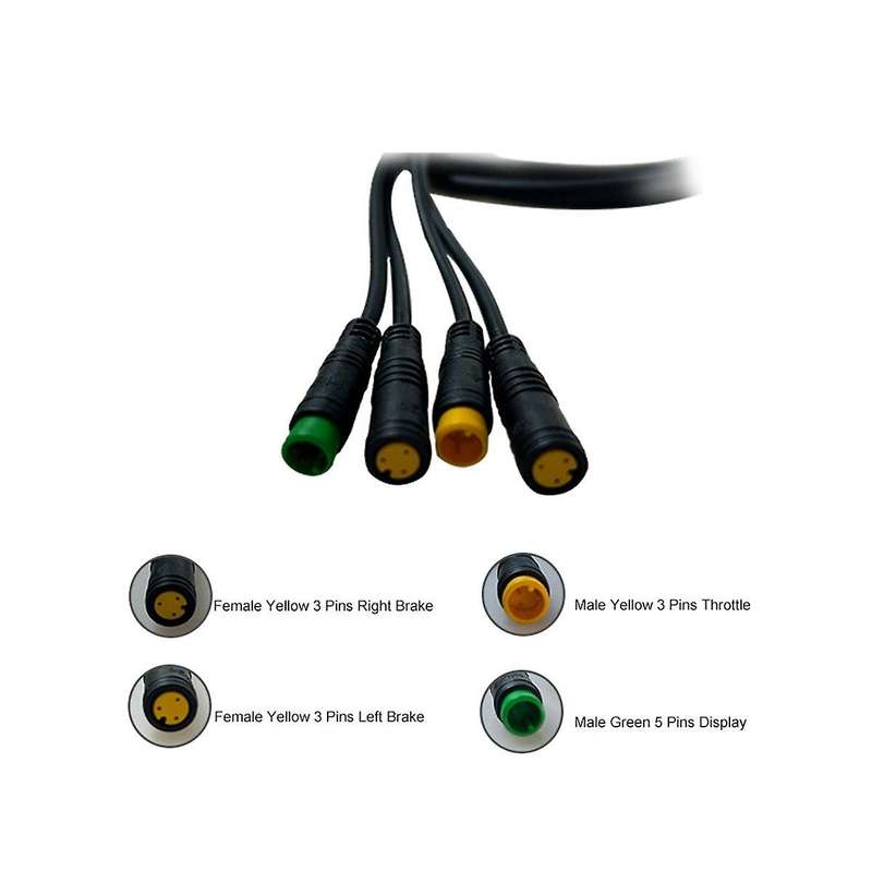 1t4 Waterproof Cable Harness for Bbs01 Bbs02 Motor Display Brake Lever Thumb Throttle Connector