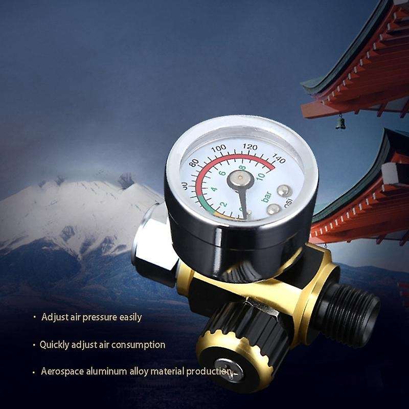 1X Air Control Pressure Gauge Compressor Regulator for Spray Tool