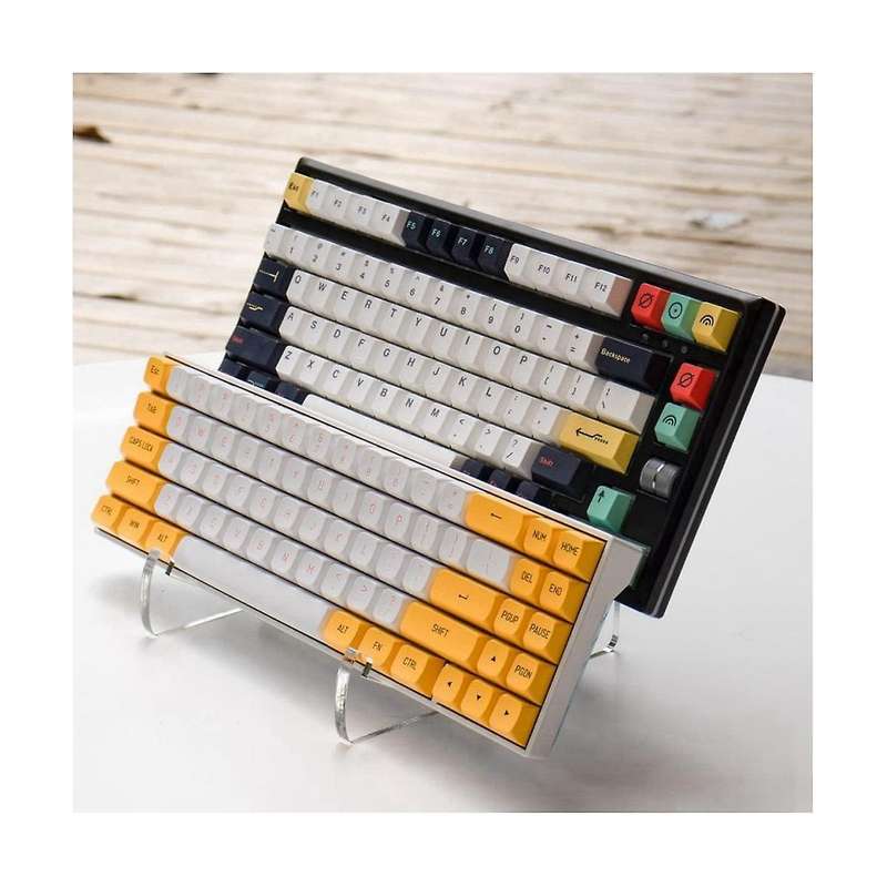 1-tier Acrylic Keyboard Display Stand Clear Mechanical Keyboard Holder Storage Stands for Tablet Pi