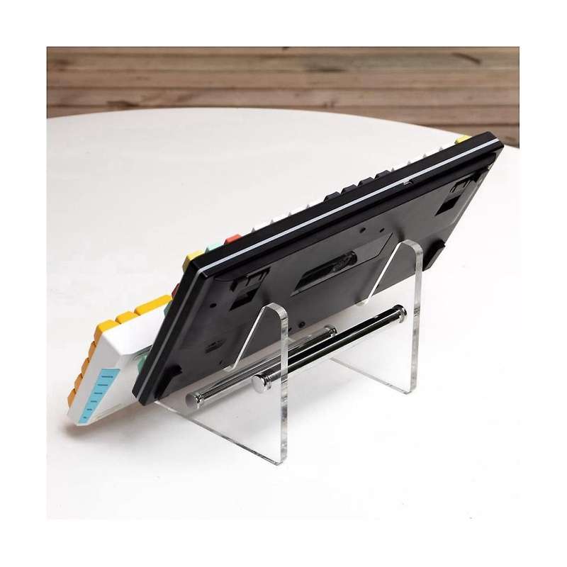 1-Tier Acrylic Keyboard Display Stand Clear Mechanical Keyboard Holder Storage Stands for Tablet Pic