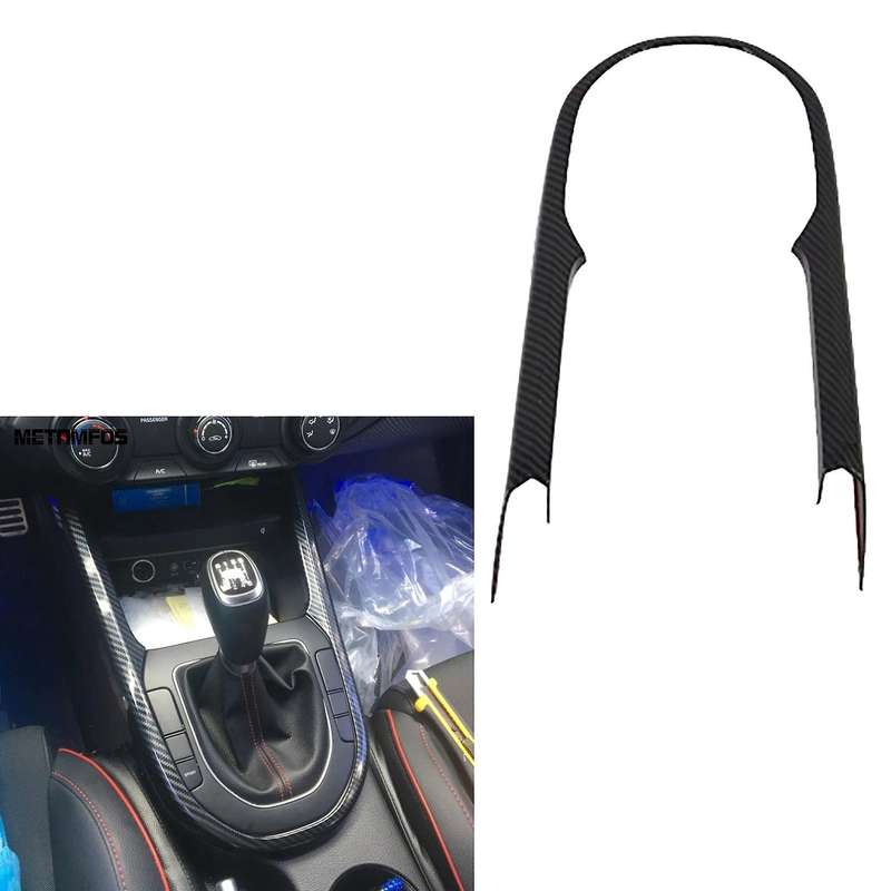 1x for Forte Cerato 2019 2020 2021 Carbon Fiber Gear Shift Box Cover Trim Molding Decoration Frame