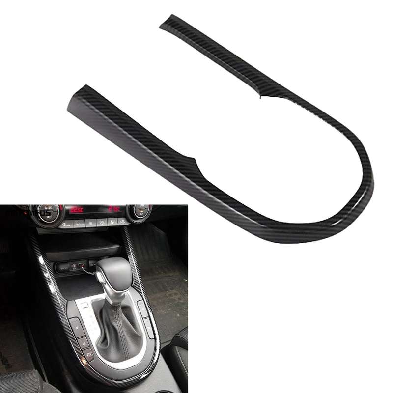 1x for Forte Cerato 2019 2020 2021 Carbon Fiber Gear Shift Box Cover Trim Molding Decoration Frame