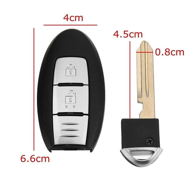 2 Button Car Key Remote Smart Key Case J458 for 433mhz 46 Chip Pi970 Battery