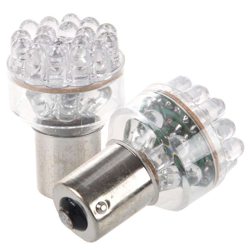 2 Ba15s T25 24 Led Brake Light Tail Lamp Bulb Red