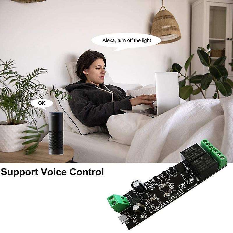 2 Channel Wifi Momentary Inching Relay Self-locking Switch Module Smart Life/tuya App Control Wifi