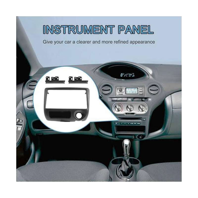 2 Din Car Radio Facia for Yaris Vitz 1999-2005 Dvd Stereo Panel Dash Kit Trim Fascia Face Plate Con