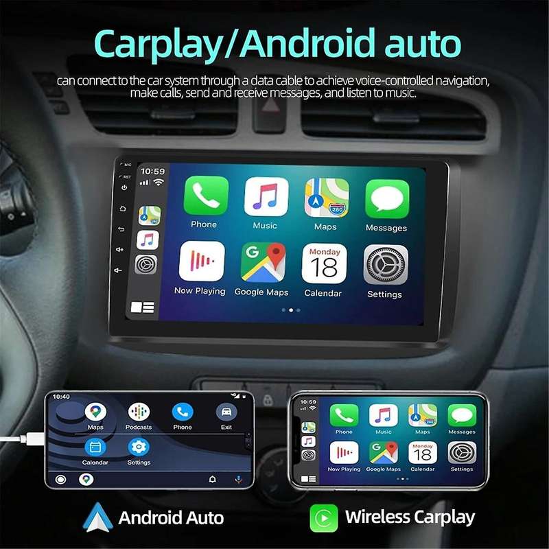 2 Din Car Radio Carplay Android Auto for Trafic 2010-2014/Opel Vivaro/ Primastar Multimedia Stereo