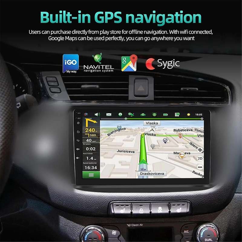 2 Din Car Radio Carplay Android Auto for Trafic 2010-2014/Opel Vivaro/ Primastar Multimedia Stereo 1