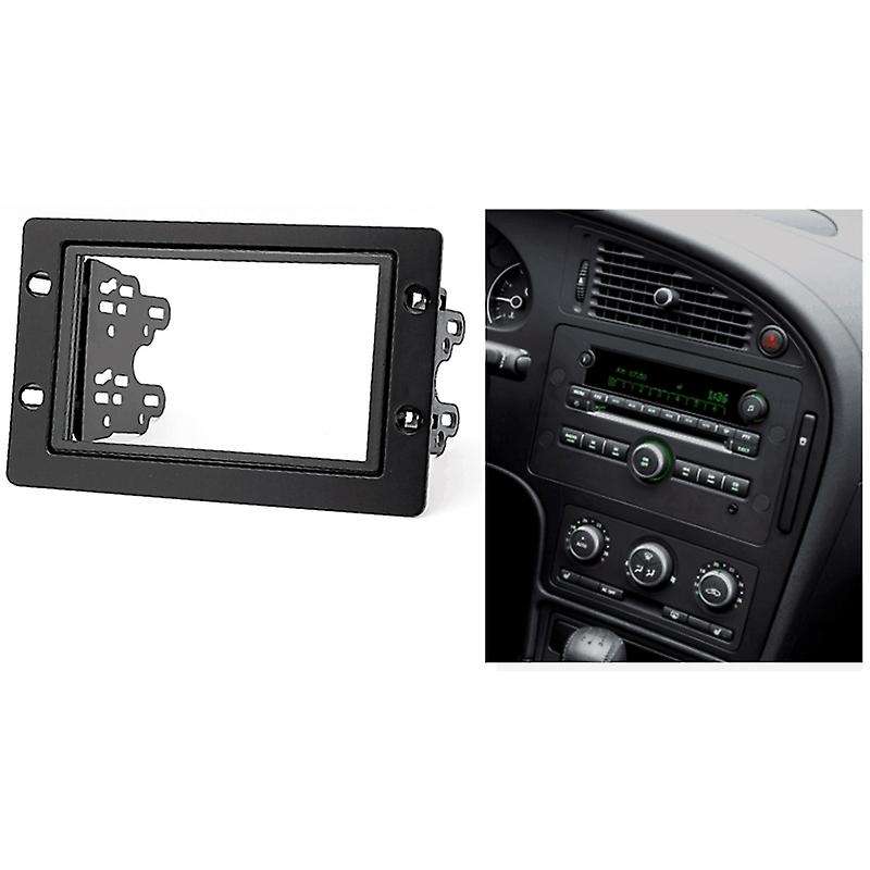 2 Din Car Radio Frame Stereo Dashboard Frame Refitting Panel Cover Trim Kit for SAAB 9-5 2005-2011