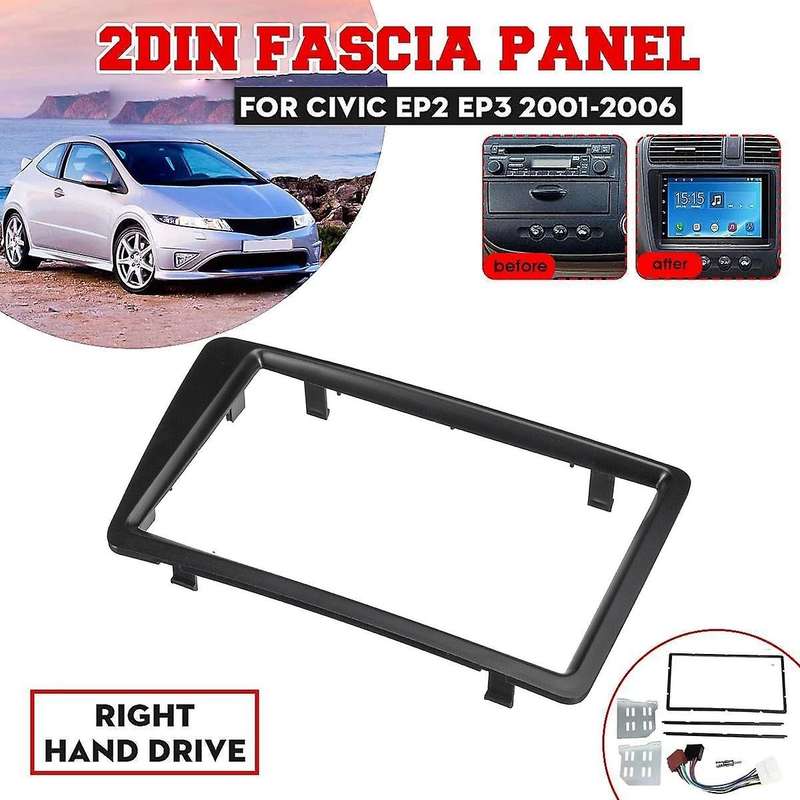 2 Din Car Radio Stereo Fascia Panel Frame Kit Double Din Dash Mount DVD Frame for EP2 EP3 2001-2006