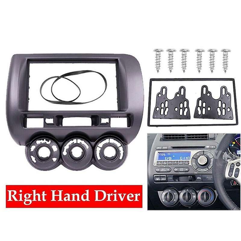 2 Din Car Stereo Frame Trim Kit Dashboard for Jazz 2002-2008 RHD DVD Player Installation Bezel Fasci