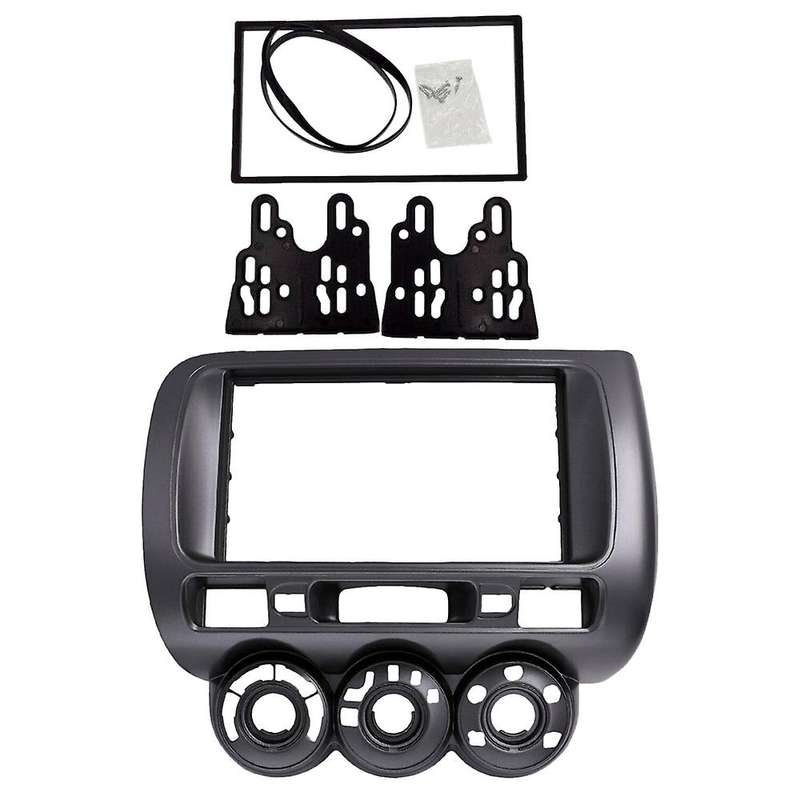2 Din Car Stereo Frame Trim Kit Dashboard for Jazz 2002-2008 LHD DVD Player Installation Bezel Fasci