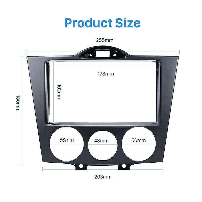 2 Din Stereo Panel for Rx-8 Rx8 2003-2008 Radio Fascia Dash Kit Frame Bezel