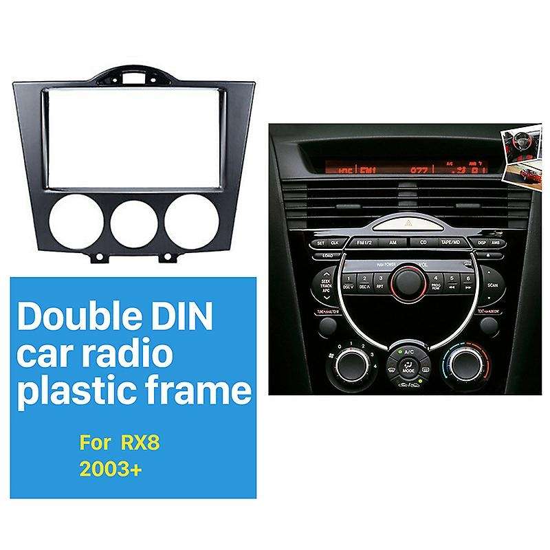 2 Din Stereo Panel for Rx-8 Rx8 2003-2008 Radio Fascia Dash Kit Frame Bezel