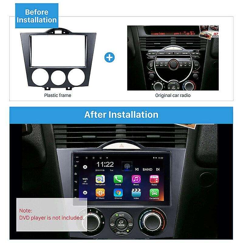 2 Din Stereo Panel for Rx-8 Rx8 2003-2008 Radio Fascia Dash Kit Frame Bezel