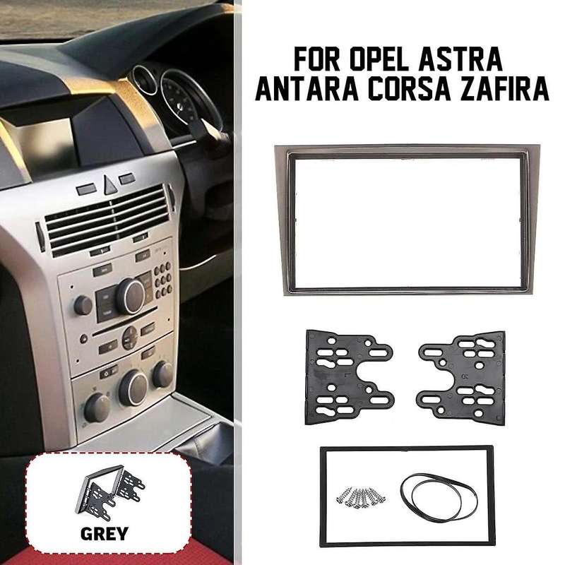 2 Double Din Radio Stereo Panel Fascia Dash Kit Installation Trim Kit for Opel
