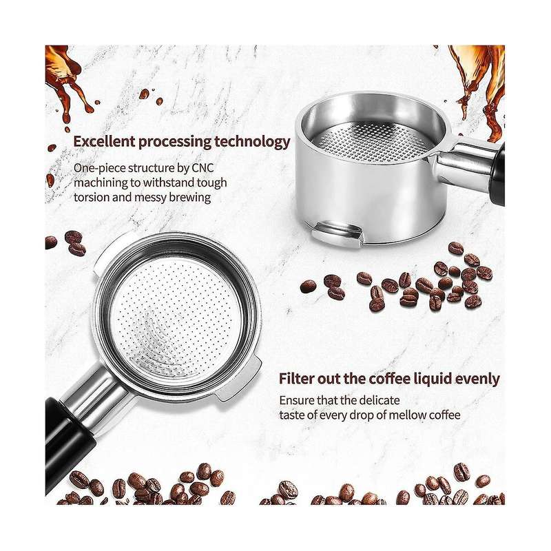 2 Ears 51mm Bottomless Portafilter with Filter Basket for Ecp3420/ec155/bco430/ec260 Espresso Machin