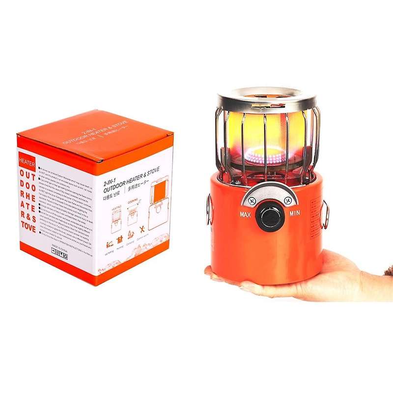 2 in 1 Camping Gas Heater Outdoor Stove Igniter Heating Gas Oven Burner Hand Warmer Home Tent Stove