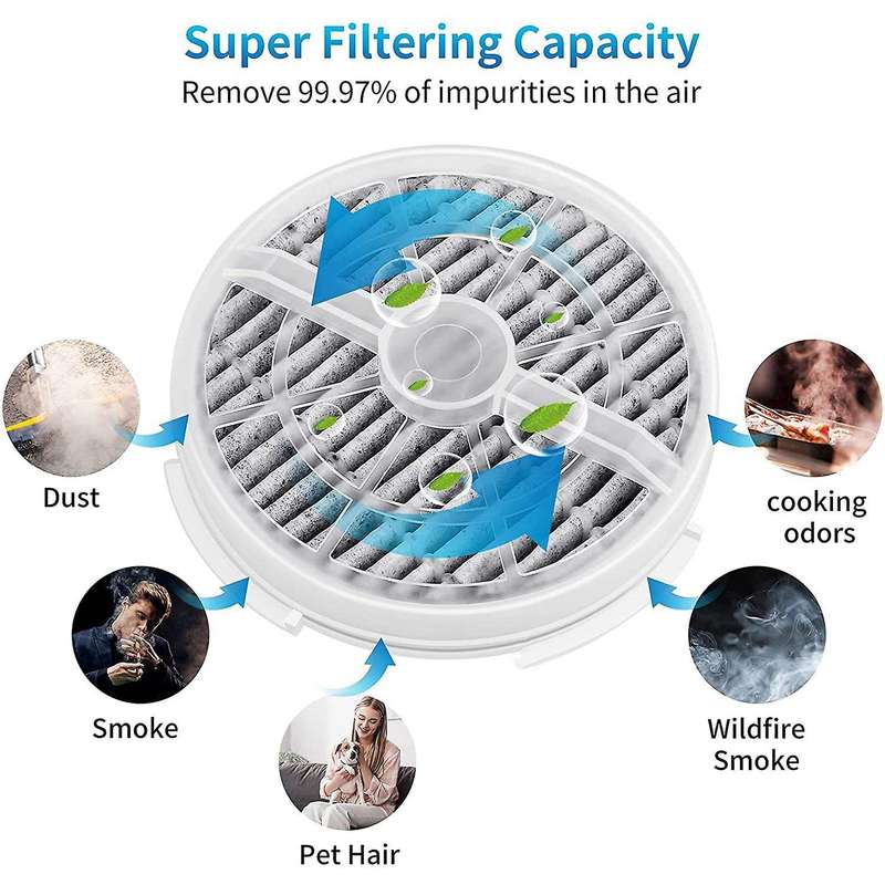 2 HEPA Filter + 2 Aroma Filter Replacement for RIGOGLIOSO GL2103 JINPUS -2103 and LTLKY 900S Desktop