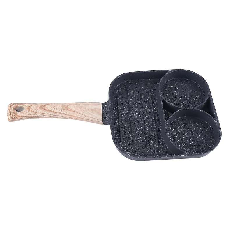 2 Hole Frying Pot Pan Thickened Omelet Pan Non-stick Egg Pancake Steak Pan Cooking Egg Ham Pans Bre