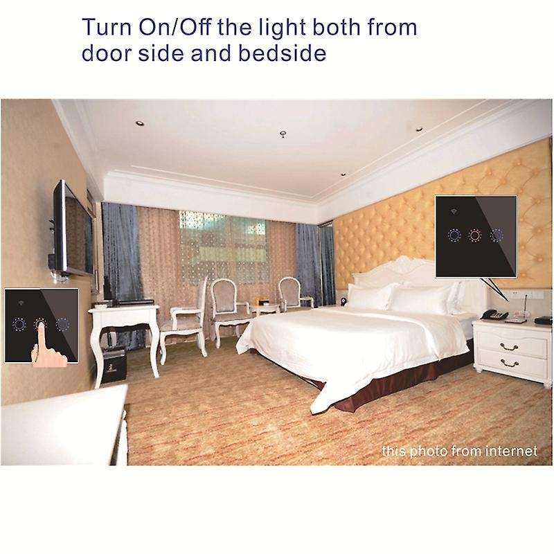 2 Gang Contact Light Switch Wifi Smart Home Wall Dual Control Switch / EU/ UK Standard for Google Ho