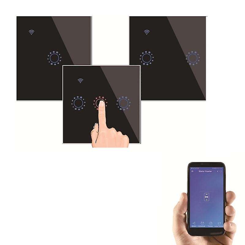 2 Gang Contact Light Switch Wifi Smart Home Wall Dual Control Switch / EU/ UK Standard for Google Ho