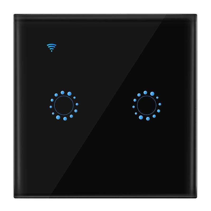 2 Gang TUYA WiFi Smart Contact Switch Light Switch 110-240V Home Wall Button for Alexa and Google Ho
