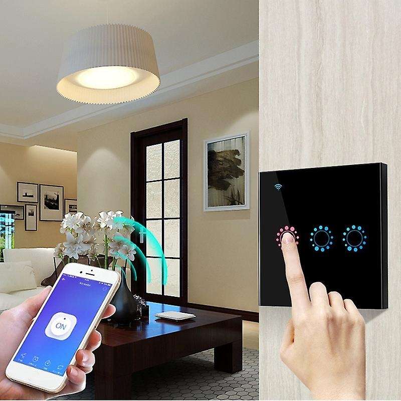 2 Gang TUYA WiFi Smart Contact Switch Light Switch 110-240V Home Wall Button for Alexa and Google Ho