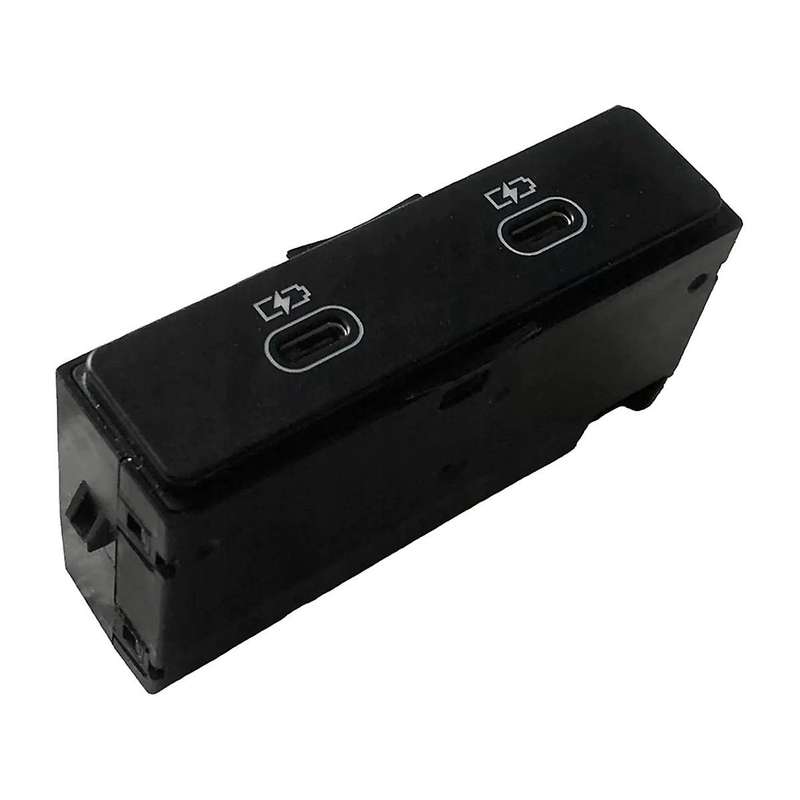 2 Holes USB TYP-C Port with Integrated Voltage Converter Rear Center 4N1035954 for A6 A7 A8 E- Q8