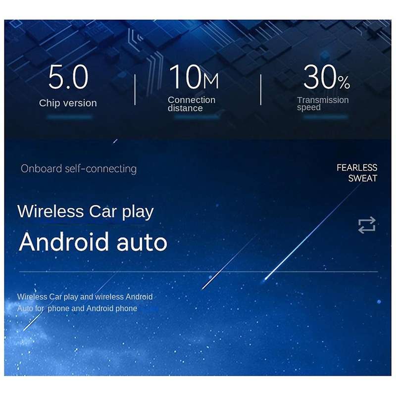 2 in 1 CarPlay Box Android Auto Wireless CarPlay Converter Car Android Smart Box Wireless Adapter Ca