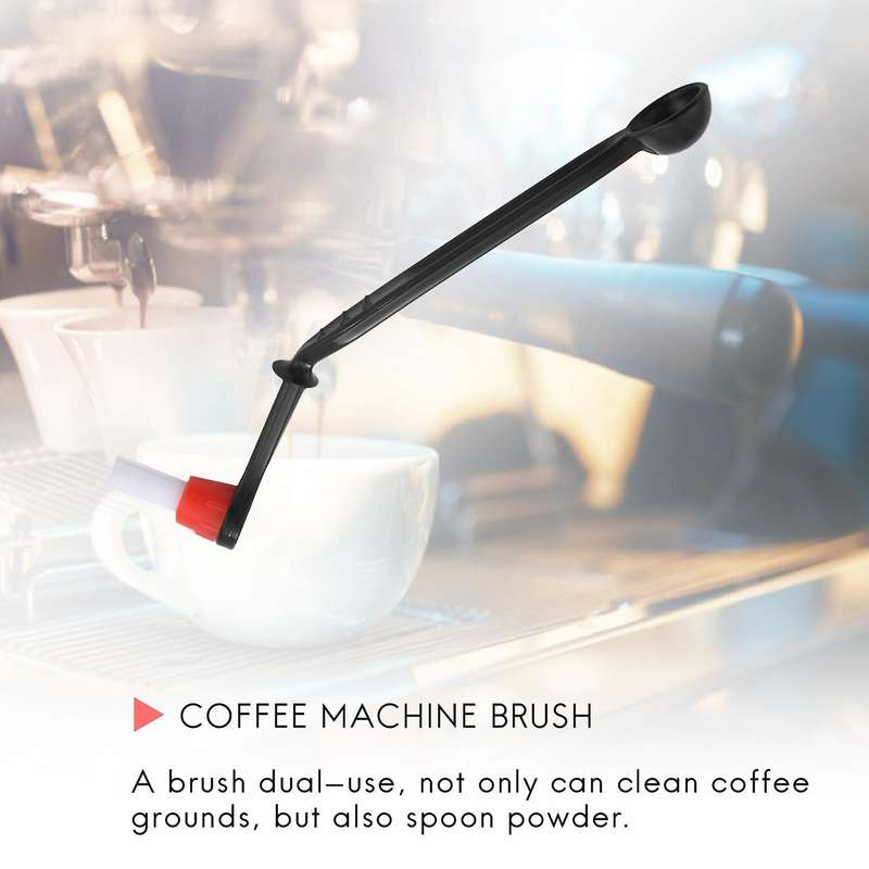 2 In 1 Coffee Machine Brush Nylon Espresso Coffee Grinder Brushes Coffee Spoon Machine Group Head K