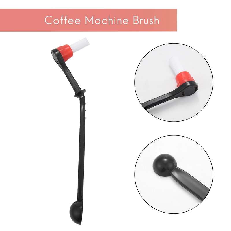 2 In 1 Coffee Machine Brush Nylon Espresso Coffee Grinder Brushes Coffee Spoon Machine Group Head K